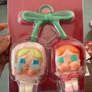 Cute Character Plush Keychains - Pink and Red